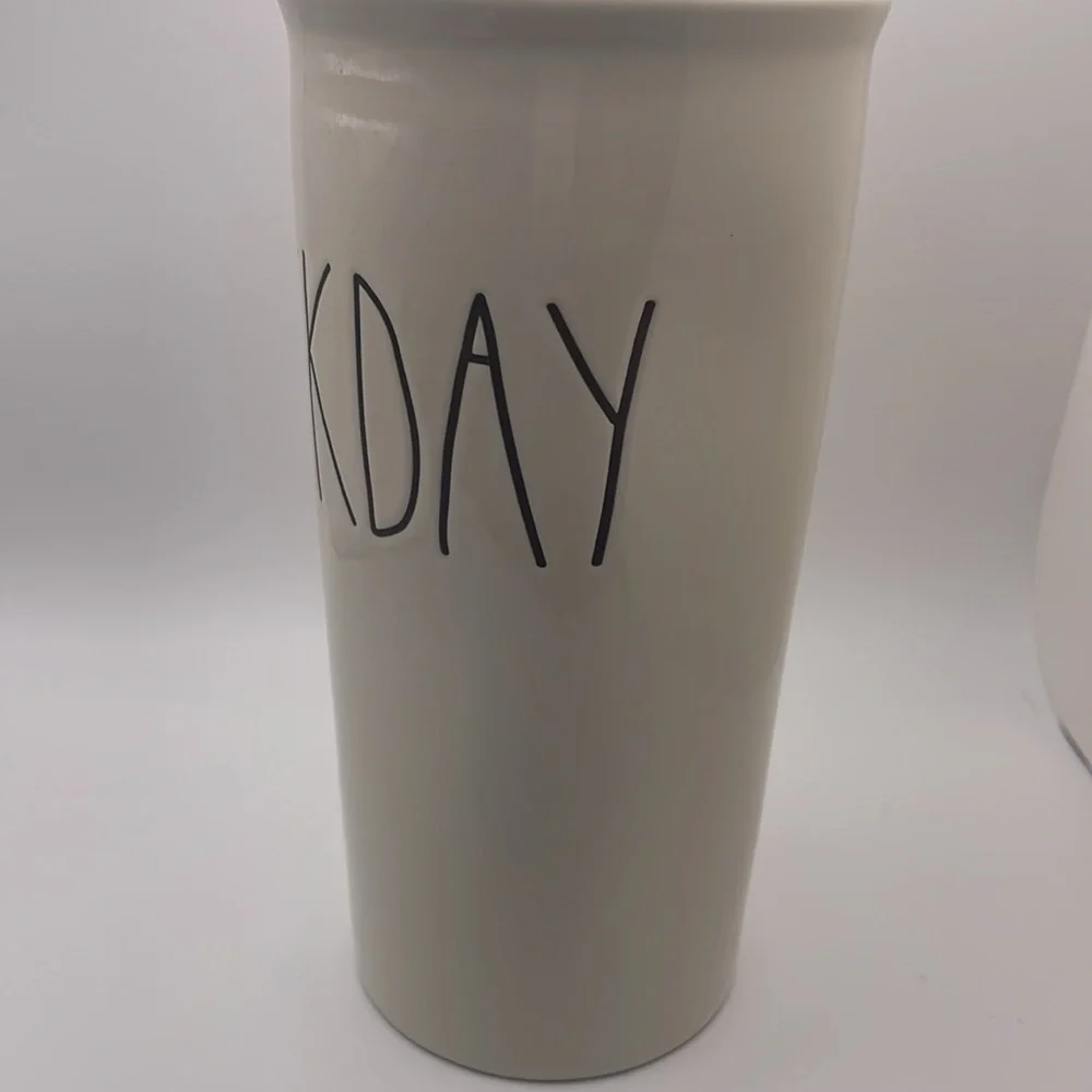 Rae Dunn - Weekday - Long Porcelain container/vase